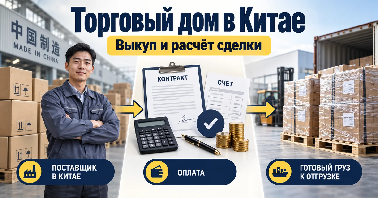 Торговый дом в Китае: выкуп товара у фабрики и расчёт сделки для импорта